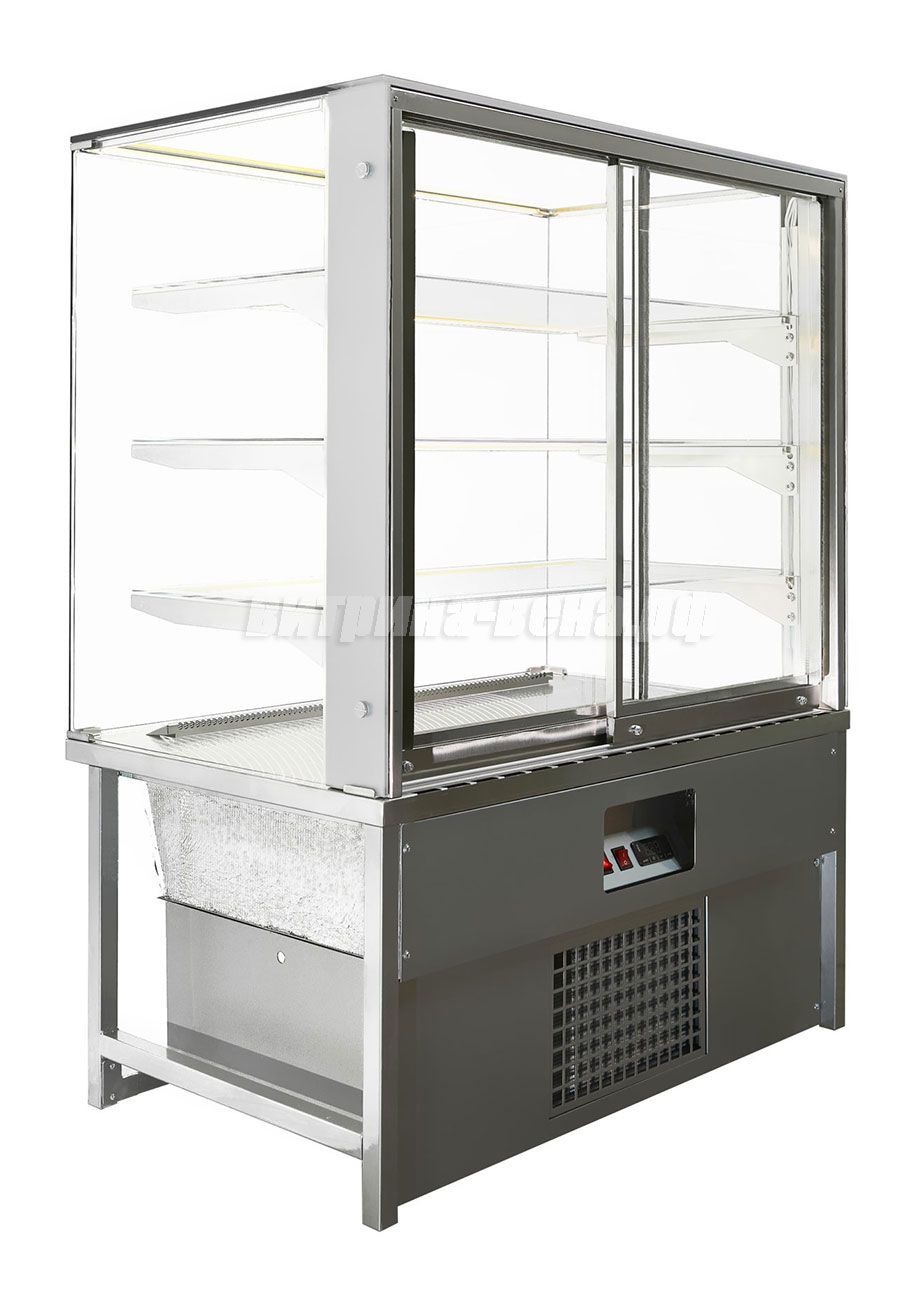 Безрамочная холодильная витрина для кондитерских изделий